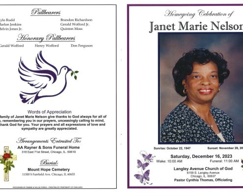 Janet M Nelson Obituary