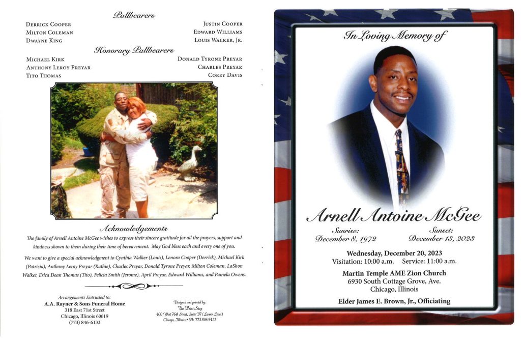 Arnell A McGee Obituary