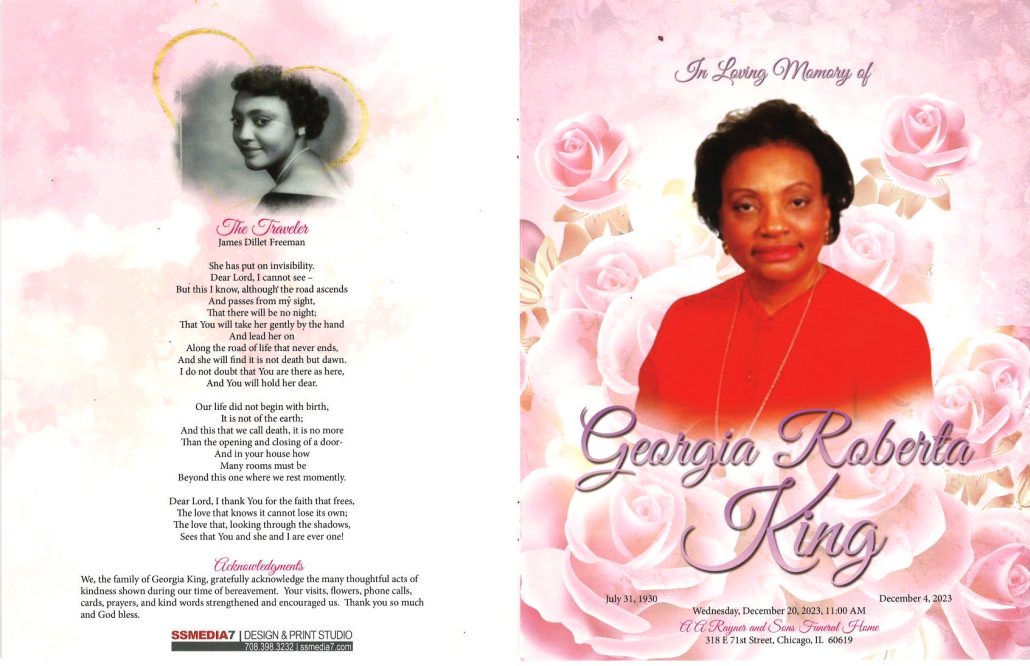 Georgia R King Obituary