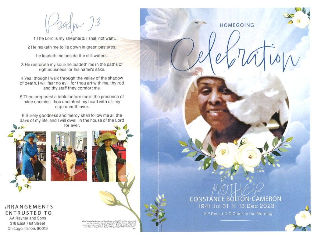 Constance Bolton Cameron Obituary