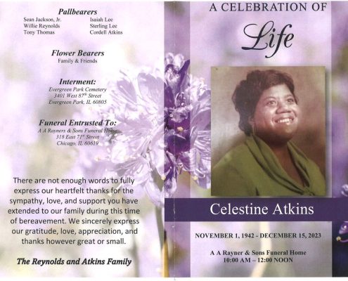 Celestine Atkins Obituary