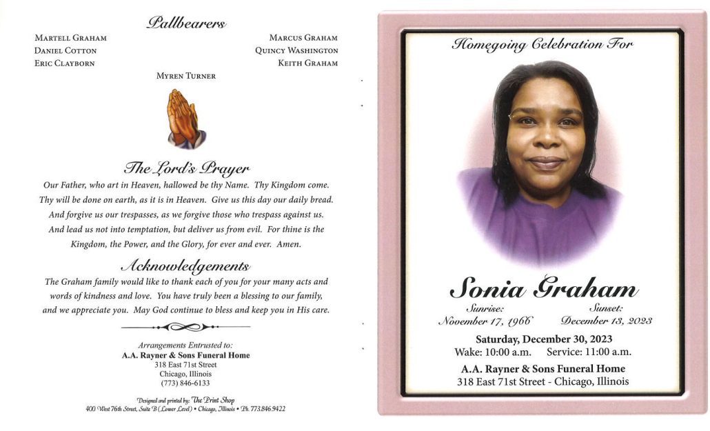 Sonia Graham Obituary