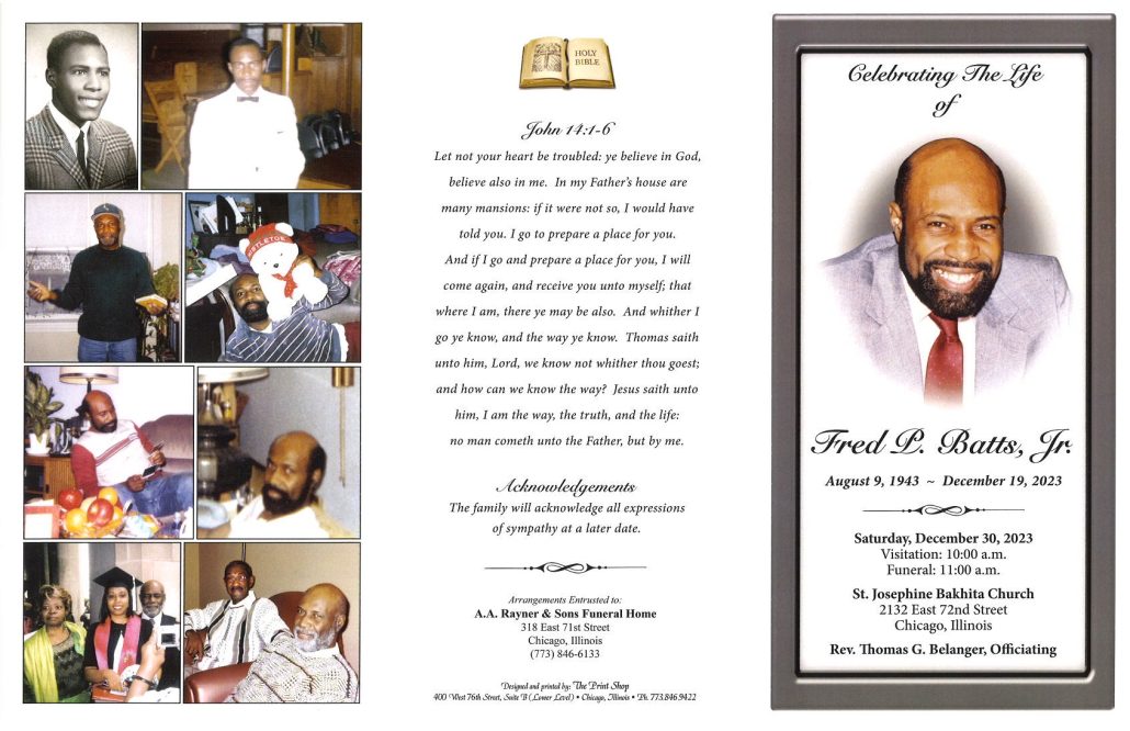 Fred P Batts Jr Obituary