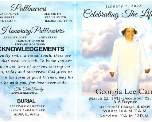 Georgia L Carr Obituary