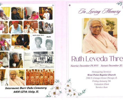 Ruth L Threat Obituary