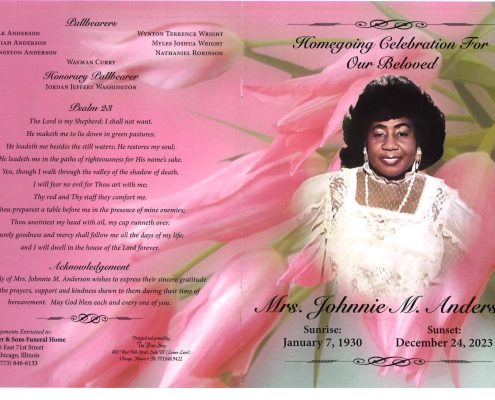 Johnnie M Anderson Obituary