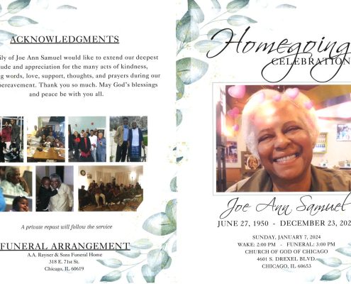 Joe Ann Samuel Obituary