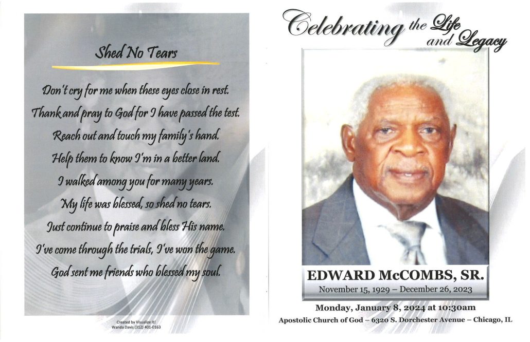 Edward McCombs Sr Obituary