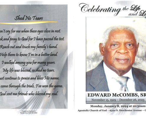 Edward McCombs Sr Obituary