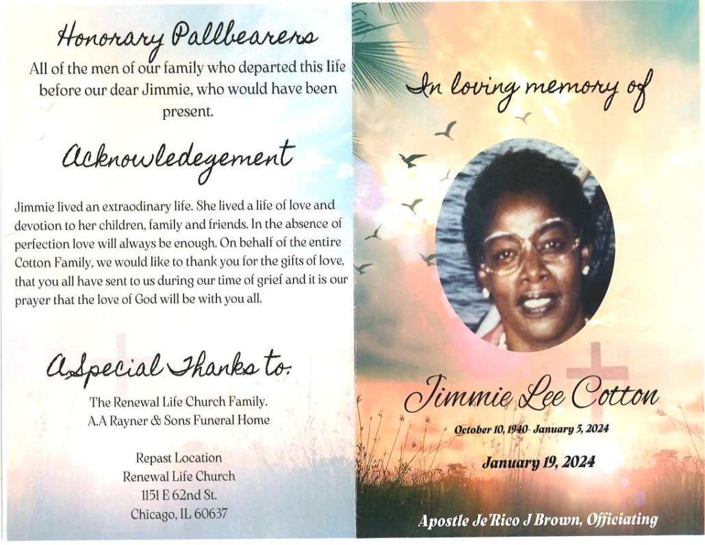 Jimmie L Cotton Obituary