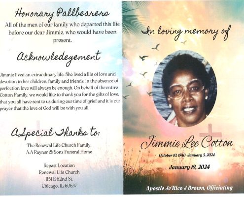 Jimmie L Cotton Obituary