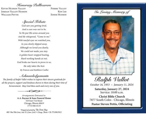 Ralph Vallot Obituary