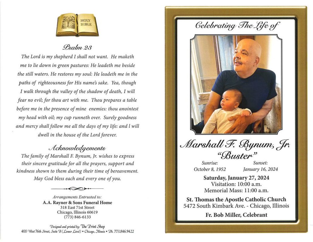 Marshall F Bynum Jr Obituary