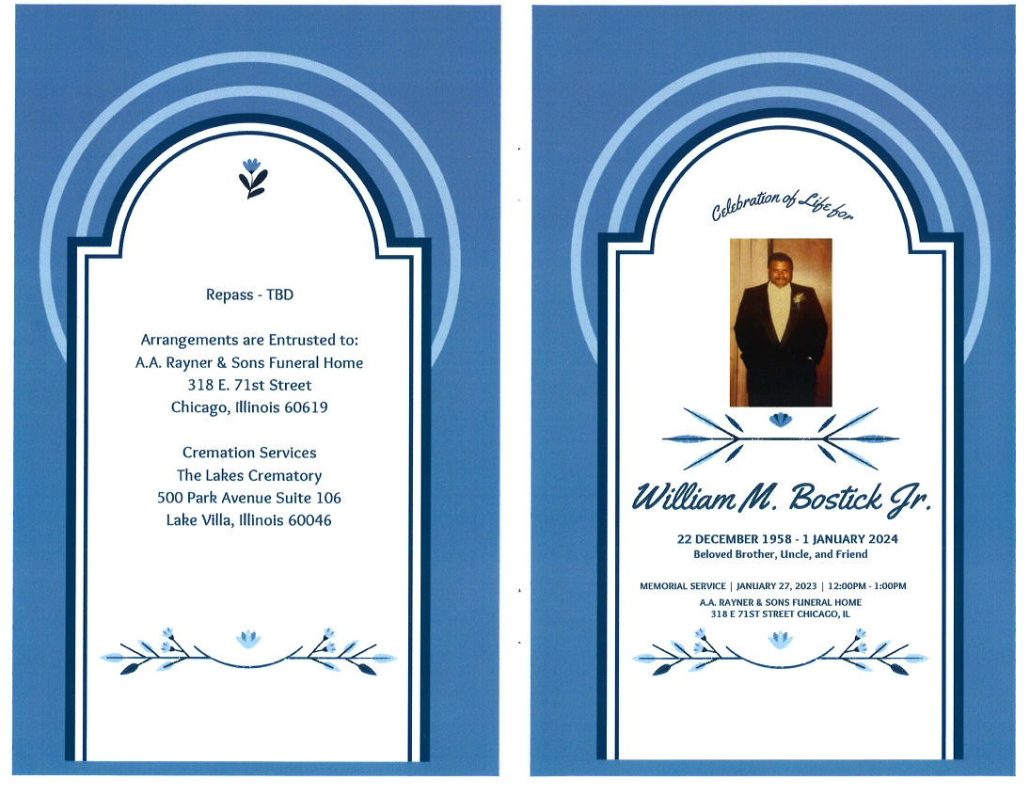 William M Bostick Jr Obituary