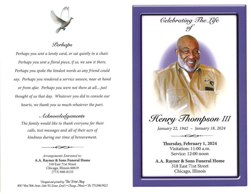 Henry Thompson III Obituary