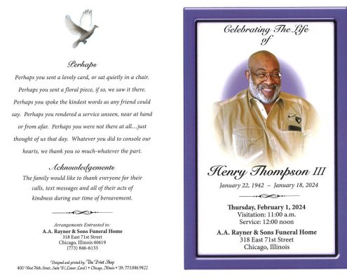 Henry Thompson III Obituary