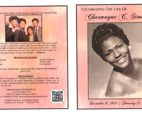 Charmayne C Simmons Obituary