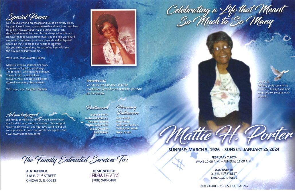 Mattie H Porter Obituary