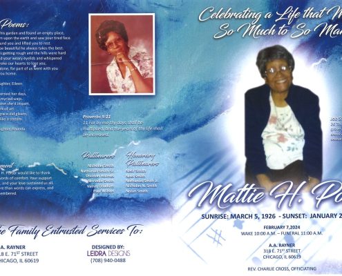 Mattie H Porter Obituary