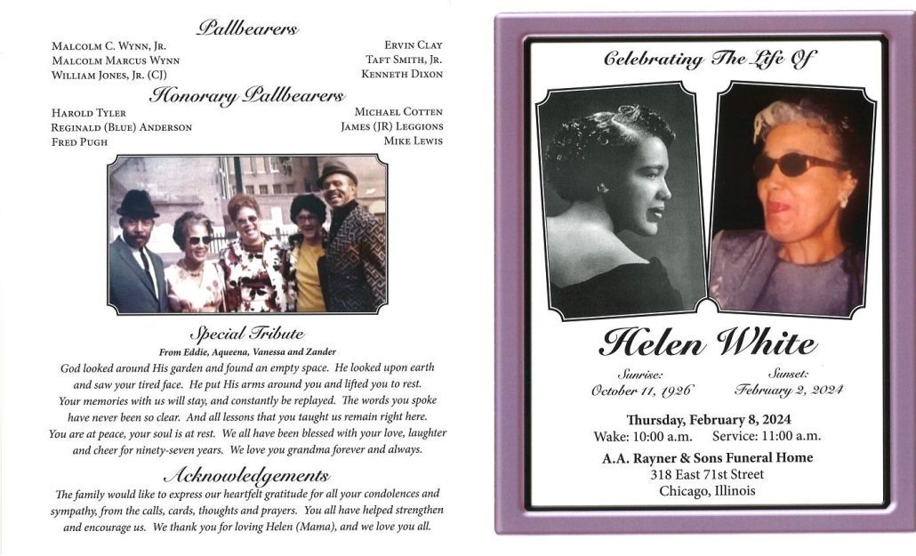 Helen White Obituary