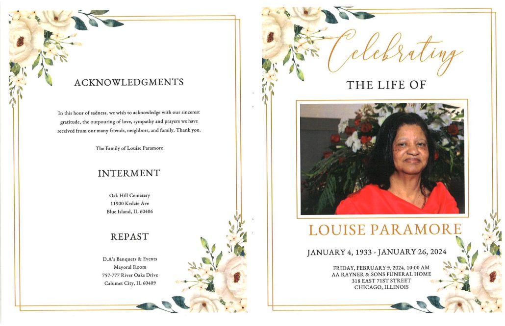 Louise Paramore Obituary