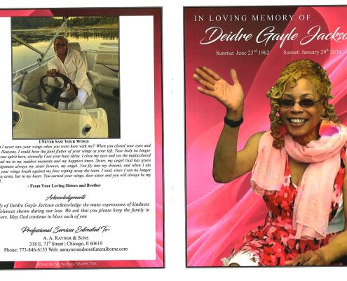 Deidre G Jackson Obituary