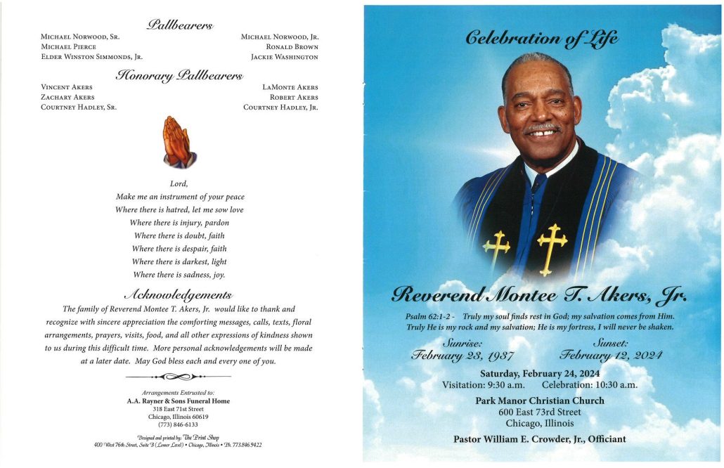 Montee T Akers Jr Obituary