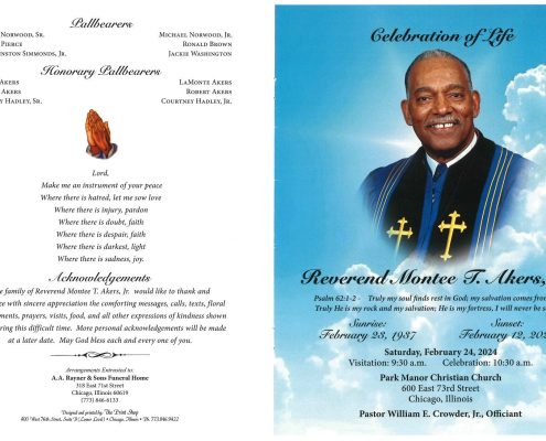 Montee T Akers Jr Obituary