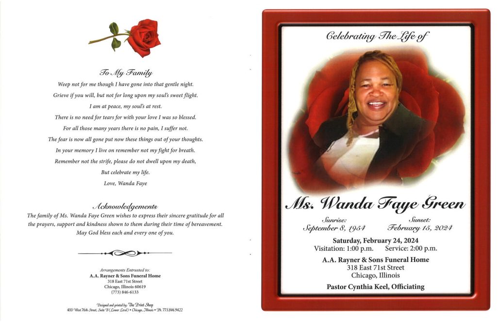 Wanda F Green Obituary