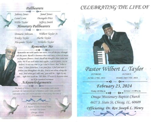 Wilbert L Taylor Obituary