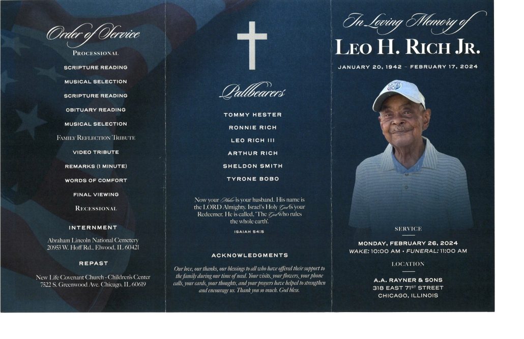 Leo H Rich Jr Obituary