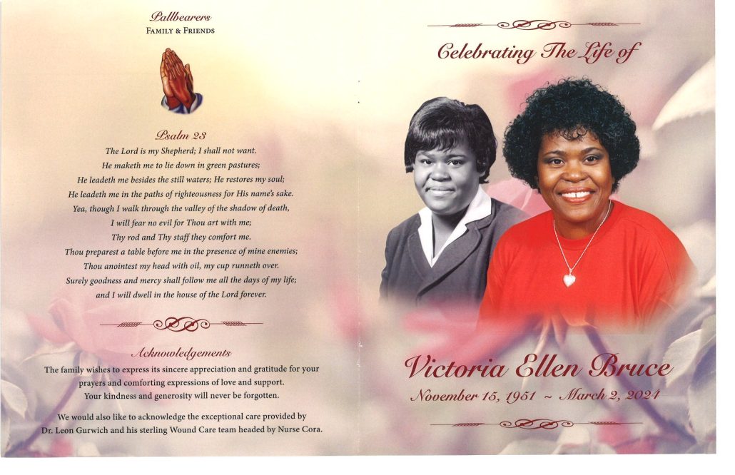 Victoria E Bruce Obituary