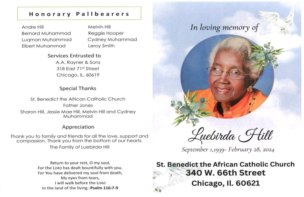 Luebirda Hill Obituary