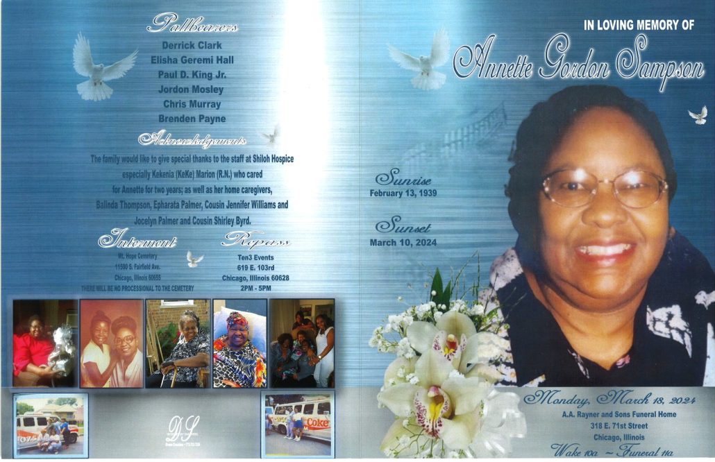 Annette G Sampson Obituary