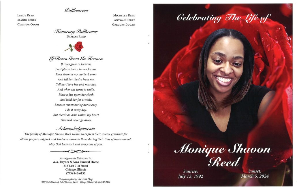 Monique S Reed Obituary