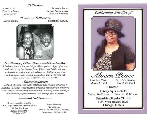Alvern Peace Obituary