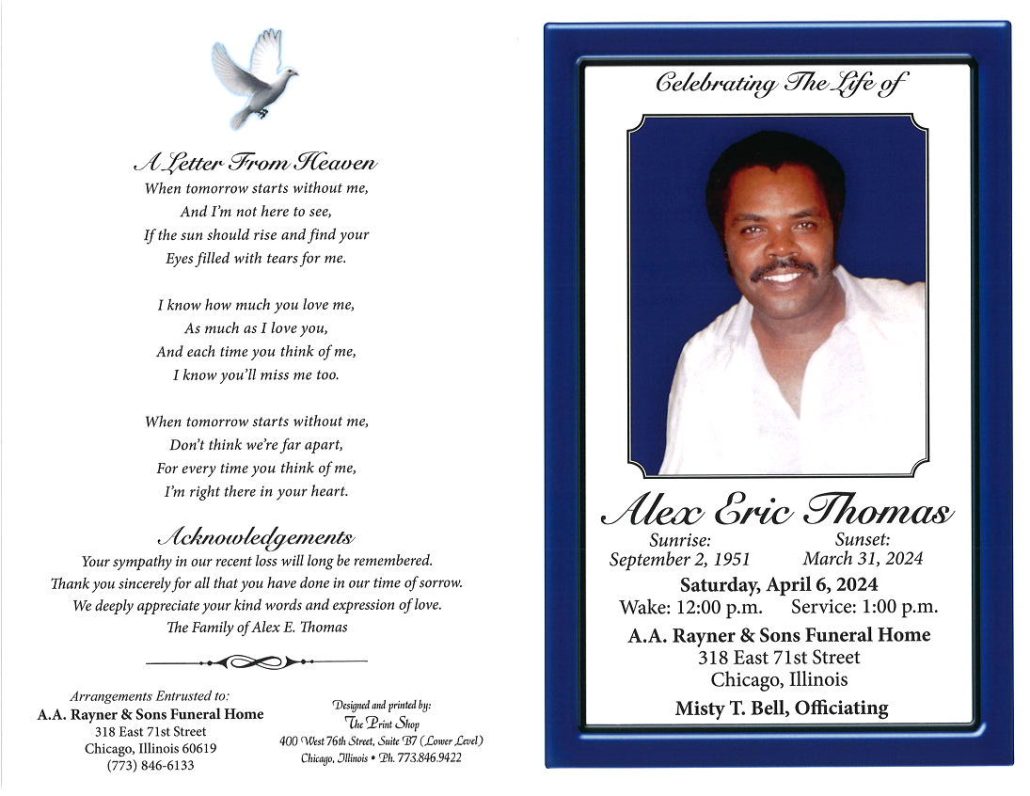 Alex E Thomas Obituary
