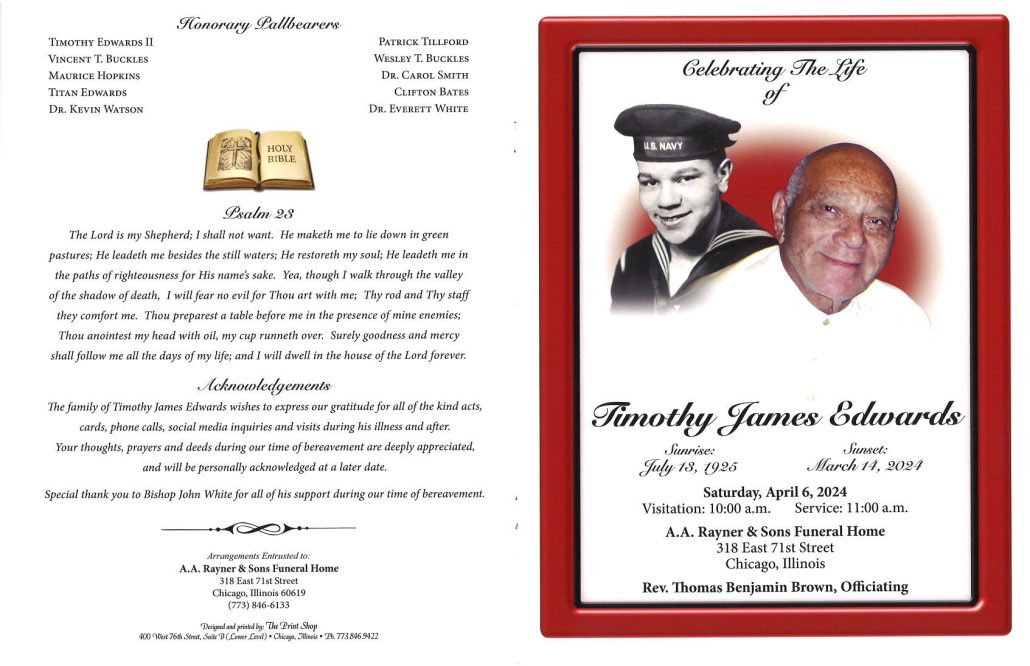 Timothy J Edwards Obituary