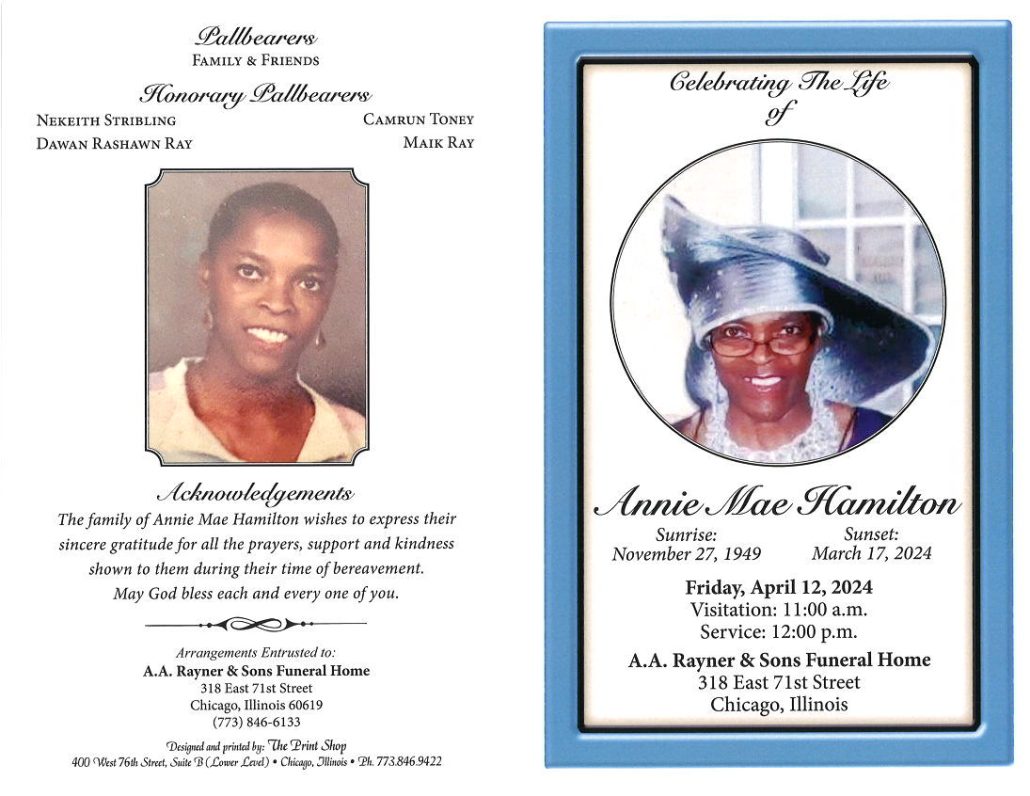 Annie Mae Hamilton Obituary