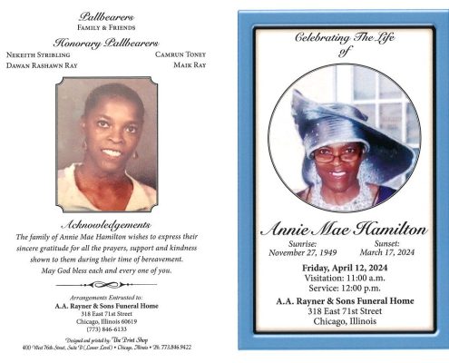 Annie Mae Hamilton Obituary