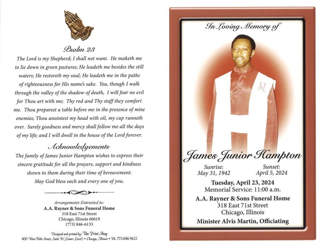 James J Hampton Obitaury
