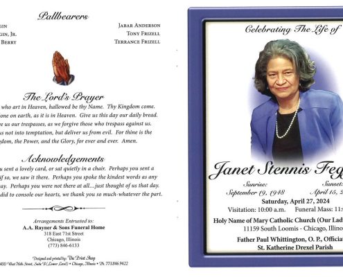 Janet S Feggins Obituary