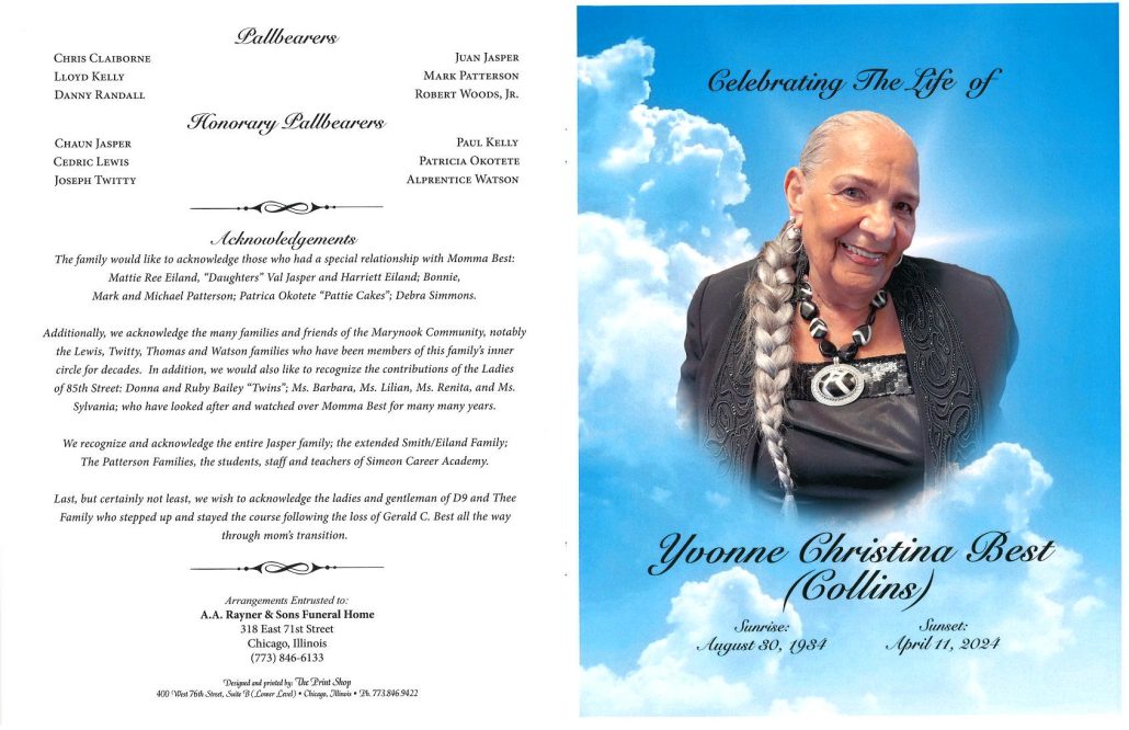 Yvonne C Best Obituary