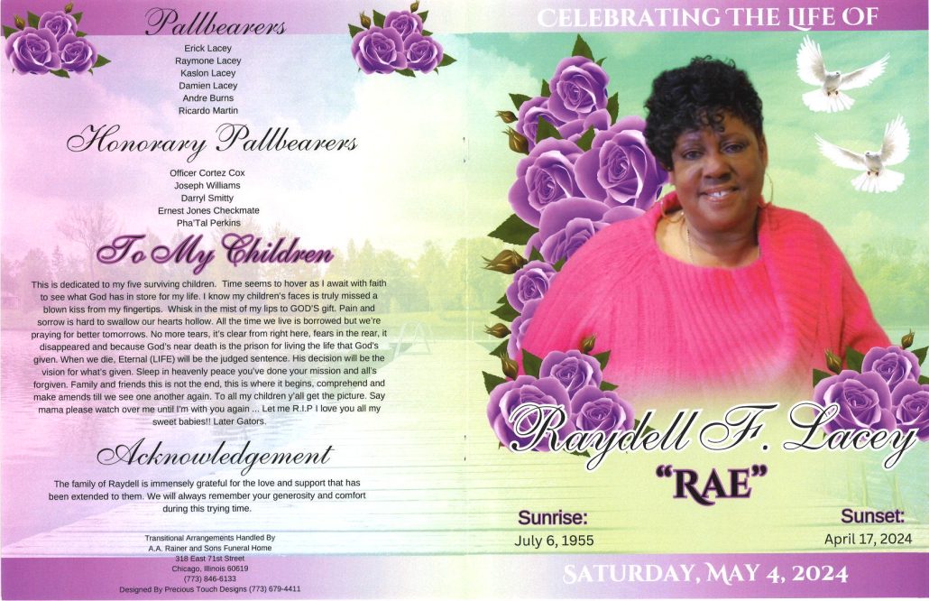 Raydell F Lacey Obituary