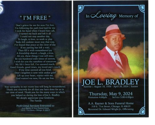 Joe L Bradley Obituary