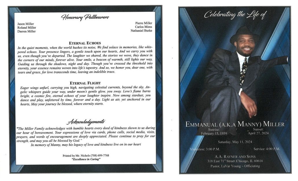 Emmanual Miller Obituary