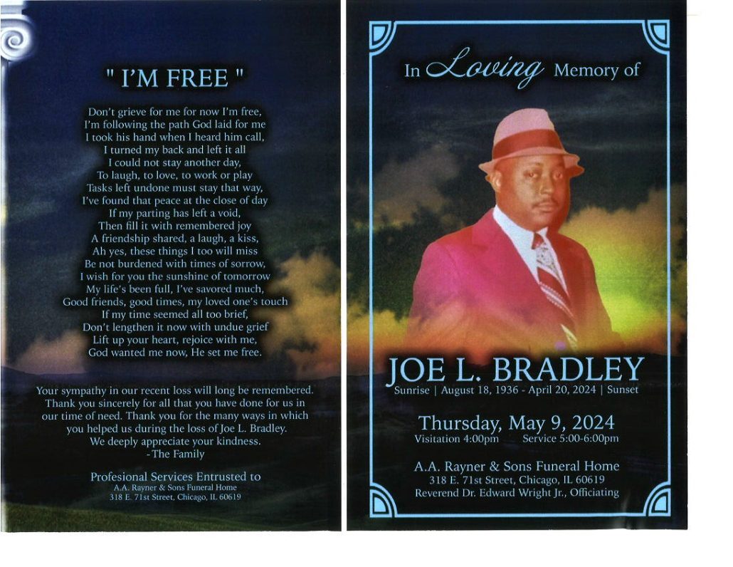 Joe L Bradley Obituary