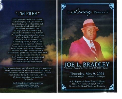 Joe L Bradley Obituary