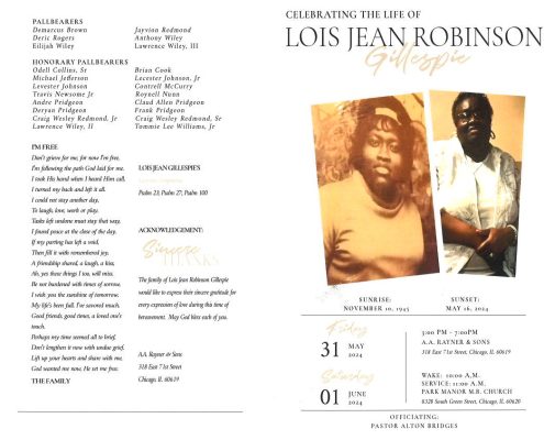 Lois J Robinson Obituary