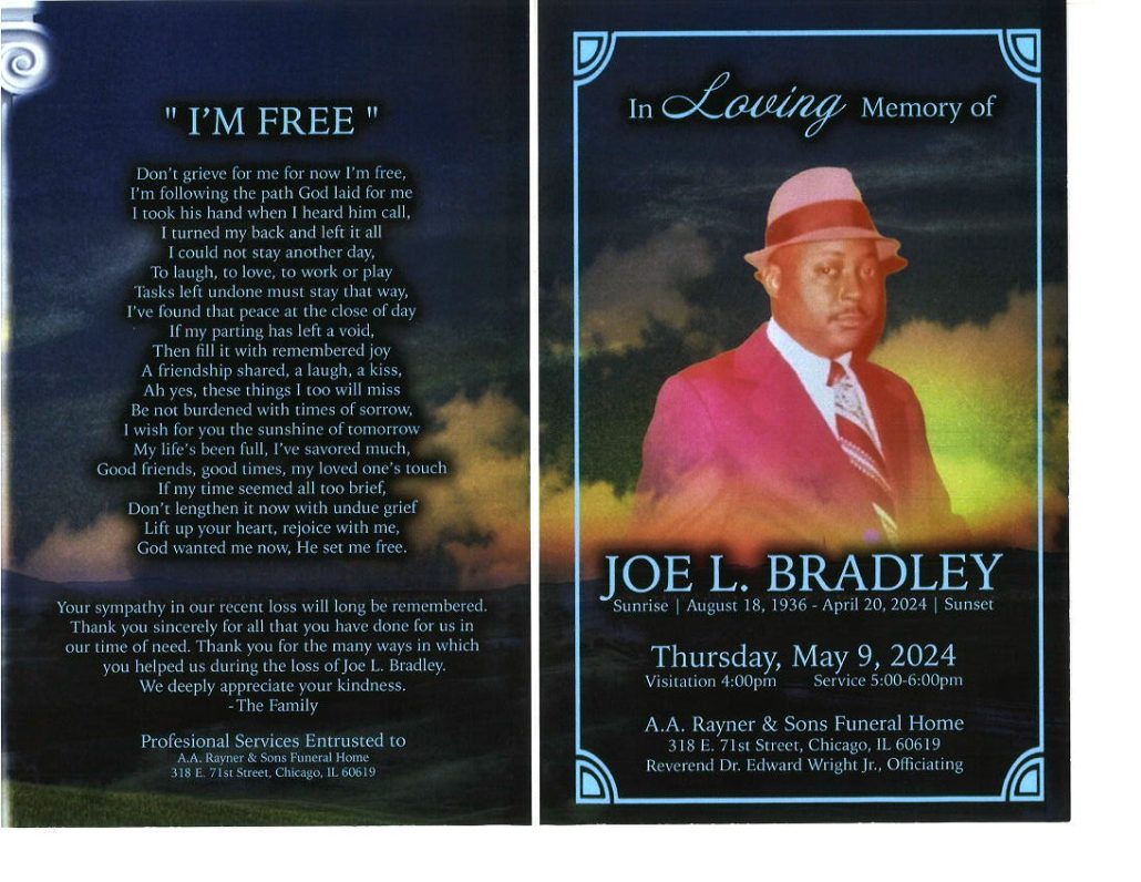 Joe L Bradley Obituary